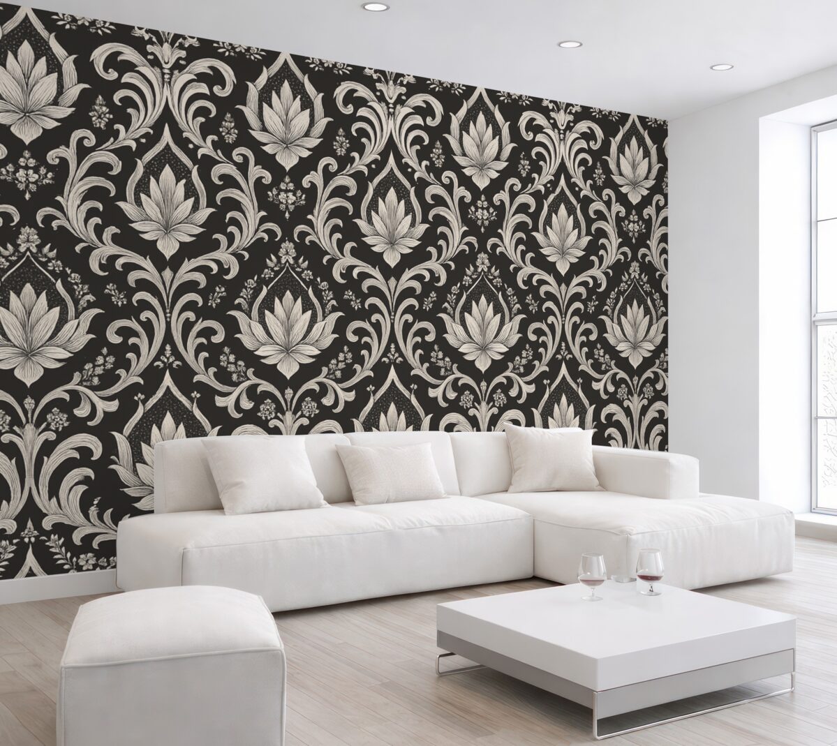 Fototapeta Staroświecki wzór z adamaszku.