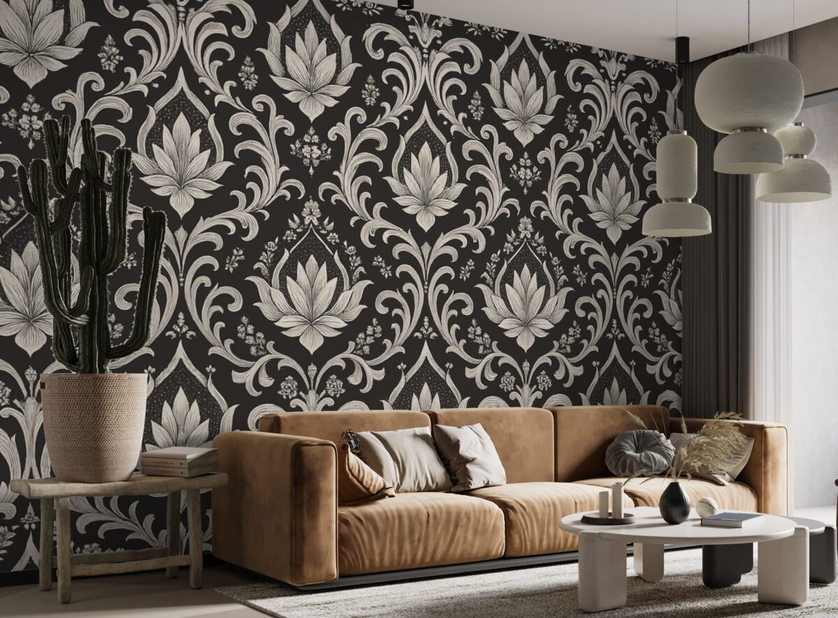 Fototapeta Staroświecki wzór z adamaszku.