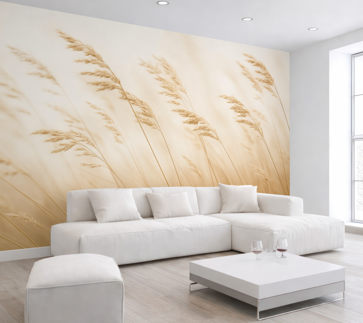 Fototapeta Łąki o poranku skąpane w mgle.