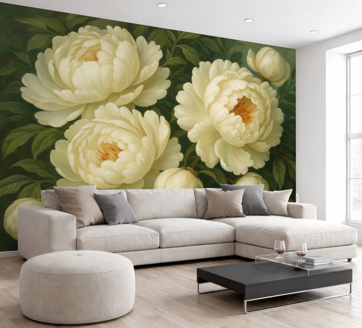 Fototapeta Subtelne piwonie w odcieniach pastelowych.