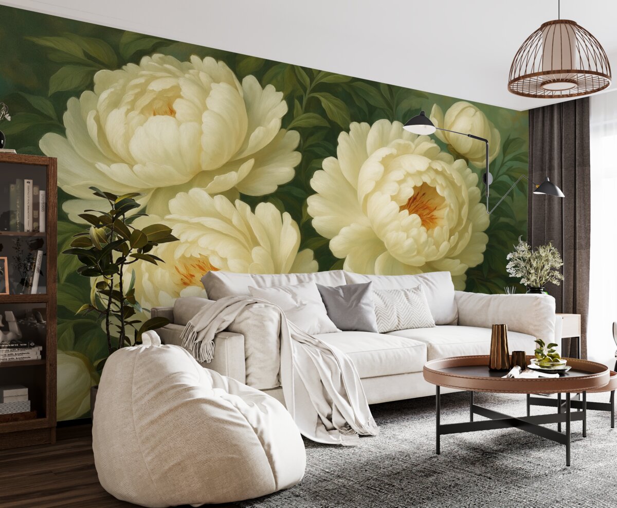 Fototapeta Subtelne piwonie w odcieniach pastelowych.