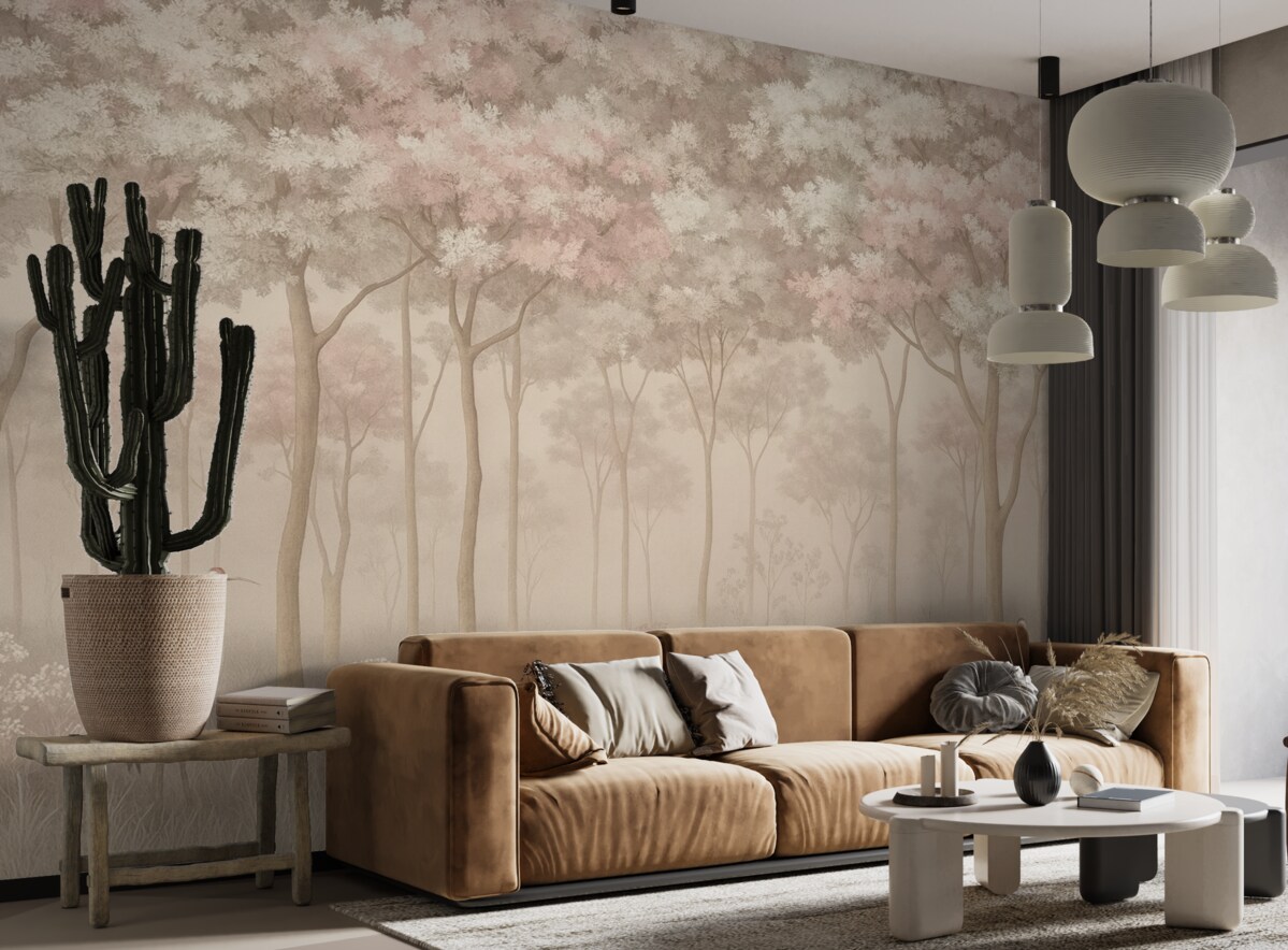 Fototapeta Czarujący pastelowy las