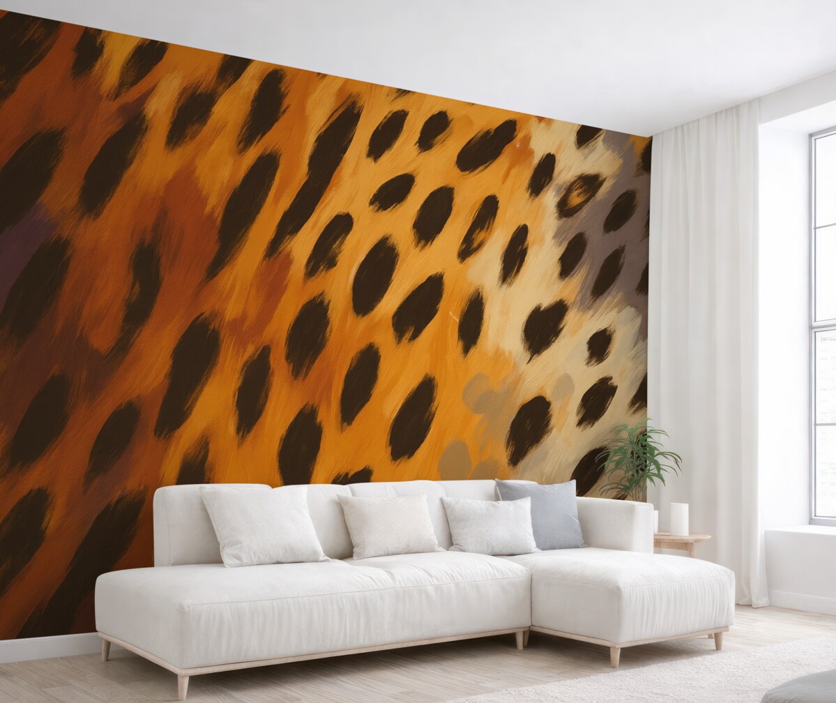 Fototapeta Abstrakcyjny wzór w afrykańskim stylu naśladujący ruchy pędzla.