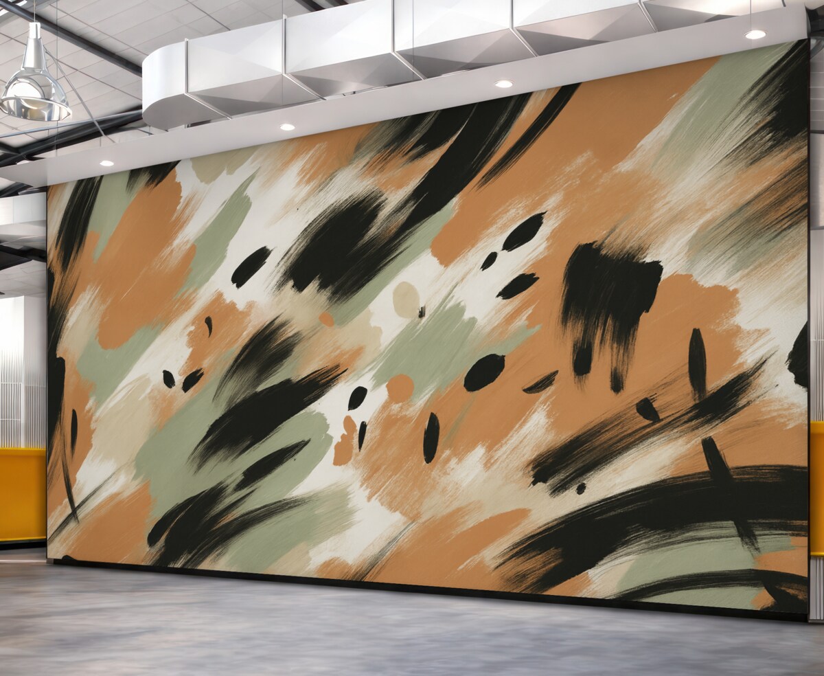 Fototapeta Dynamiczny, abstrakcyjny wzór, naśladujący technikę pociągnięć pędzla.