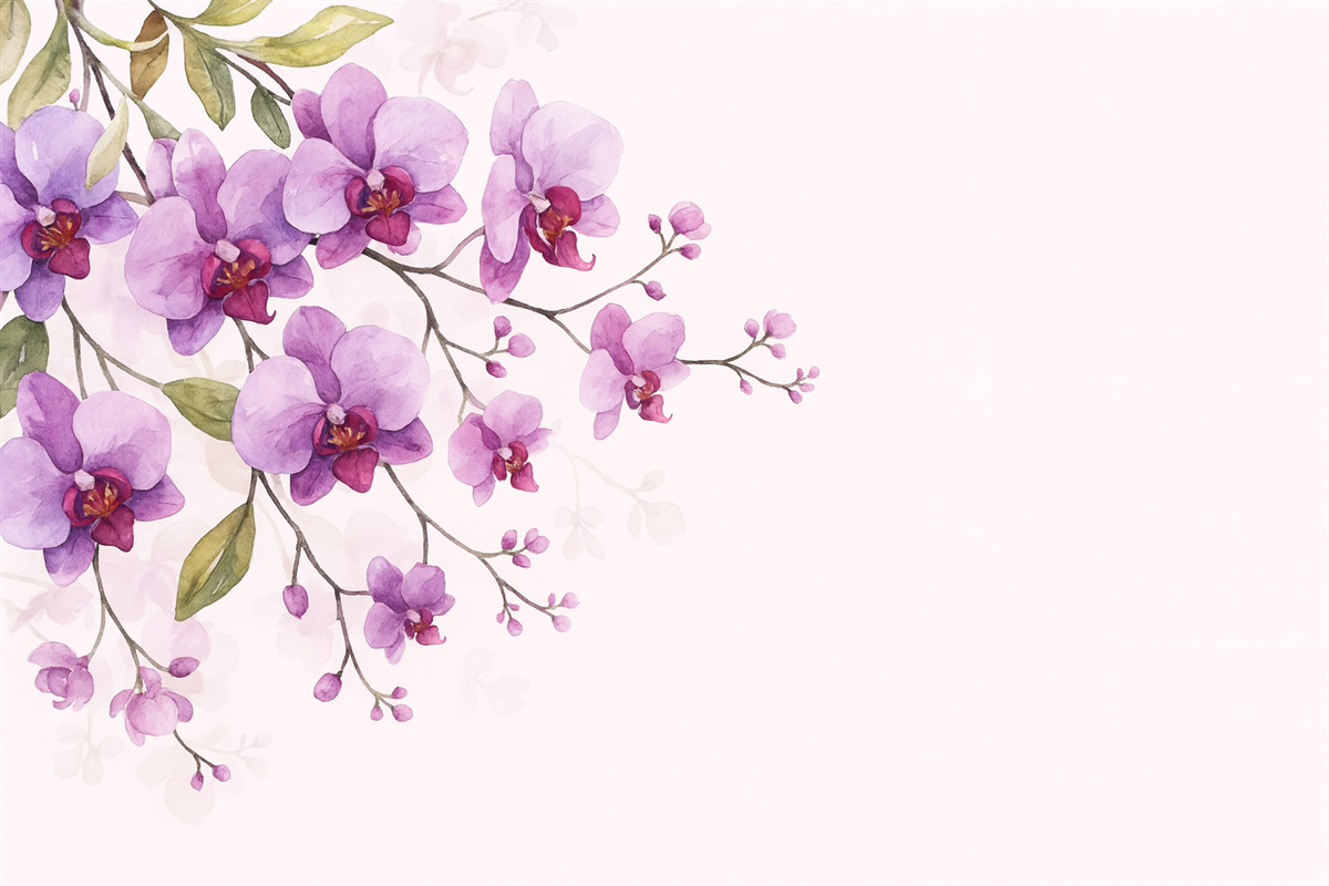 Fototapeta Gałązki różowych orchidei