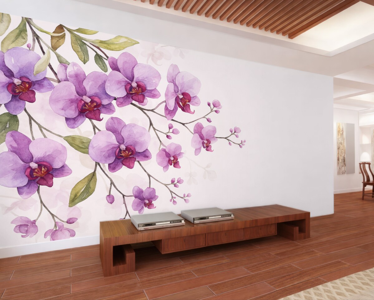 Fototapeta Gałązki różowych orchidei