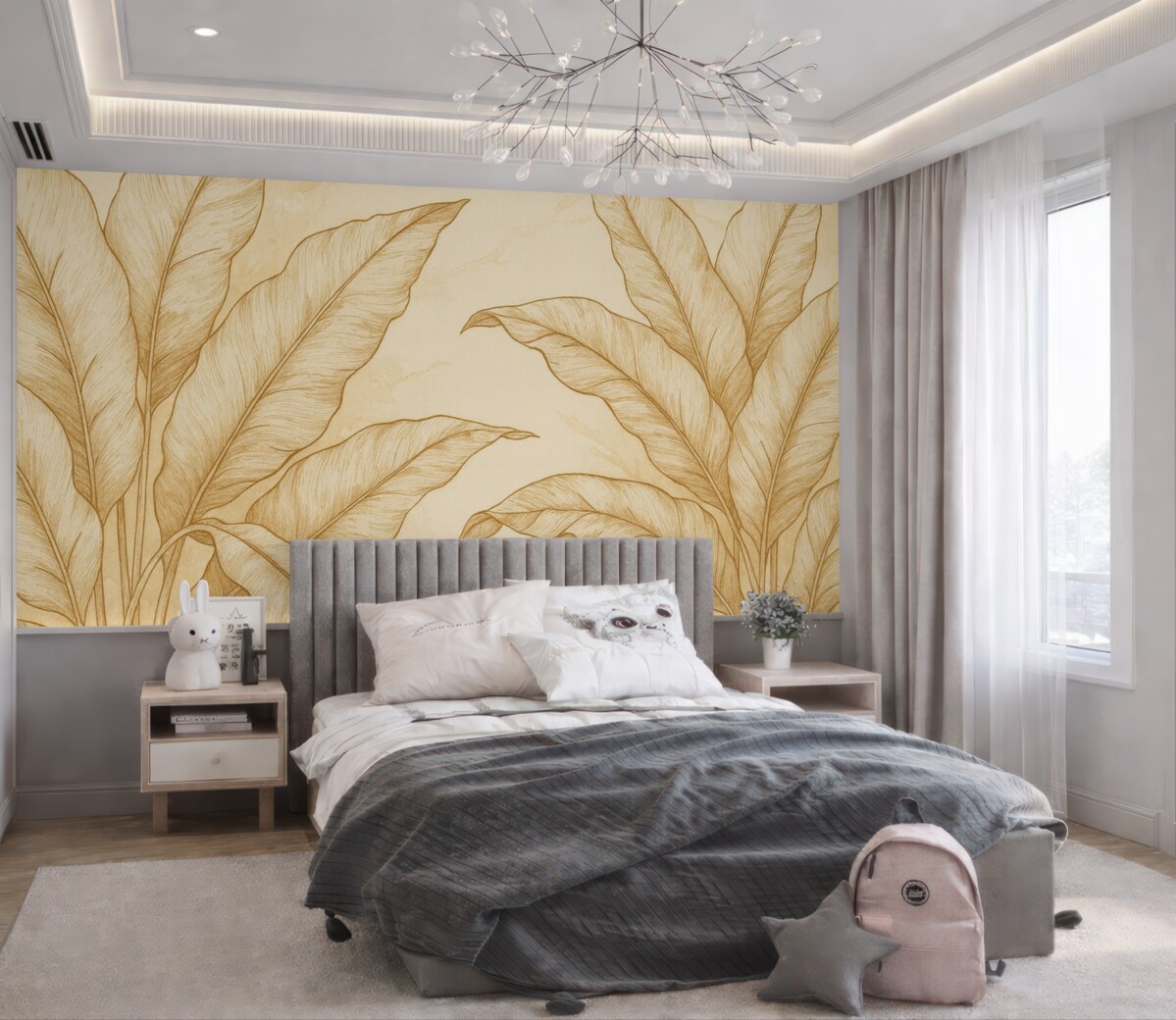 Fototapeta Kształty liści bananowca.