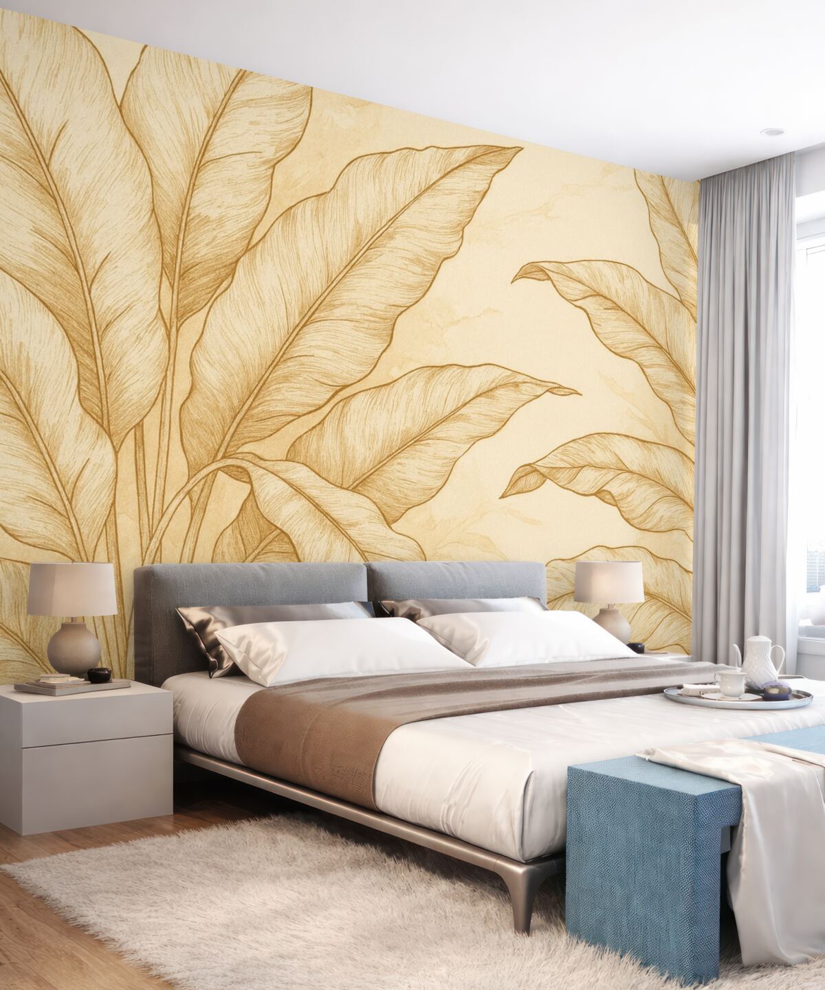 Fototapeta Kształty liści bananowca.