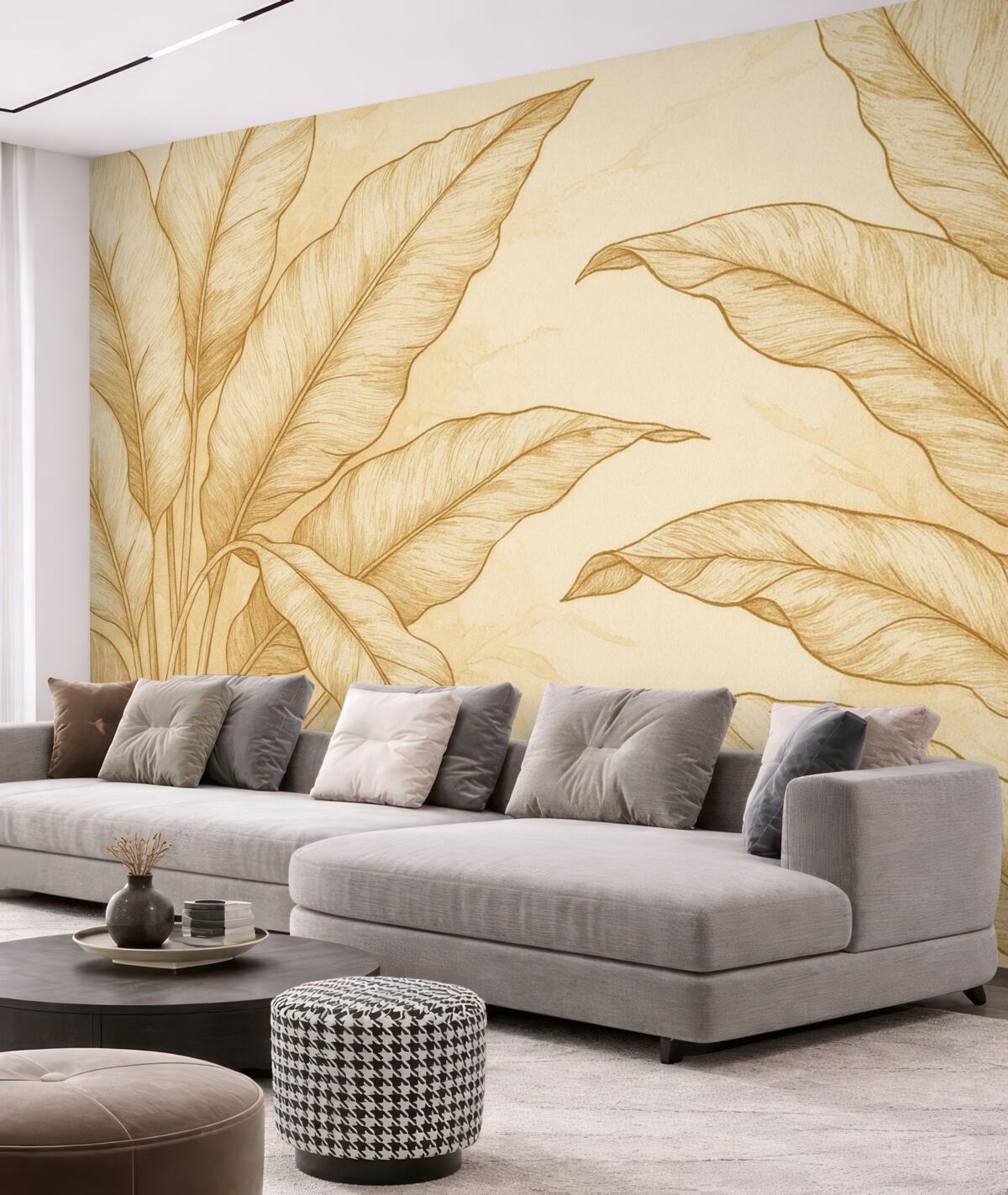 Fototapeta Kształty liści bananowca.