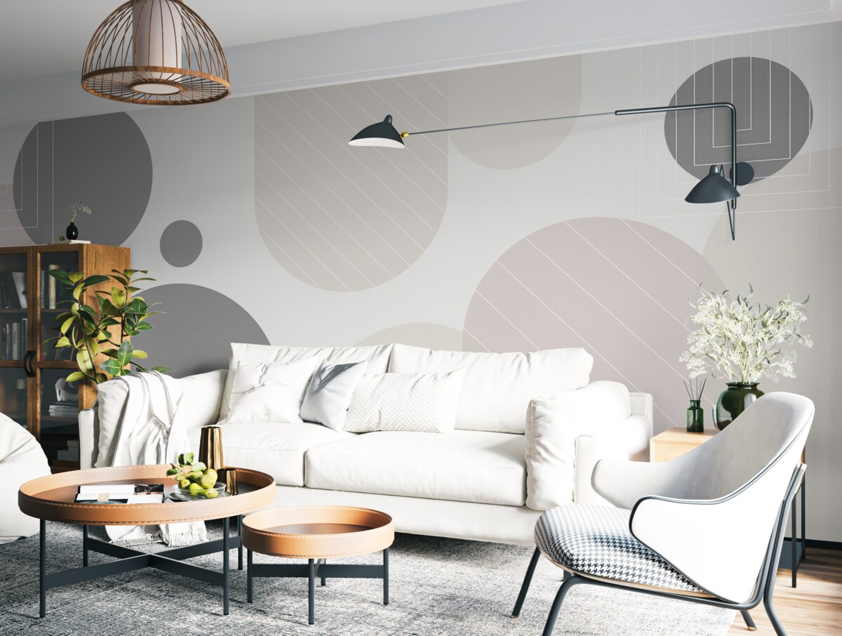 Fototapeta Geometria w delikatnych odcieniach.