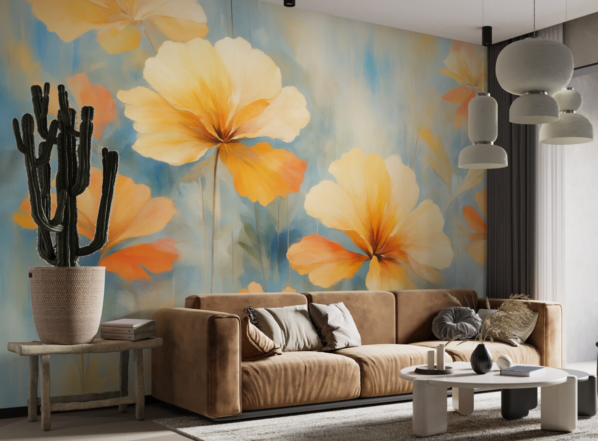 Fototapeta Abstrakcyjny obraz naśladujący kwiaty.