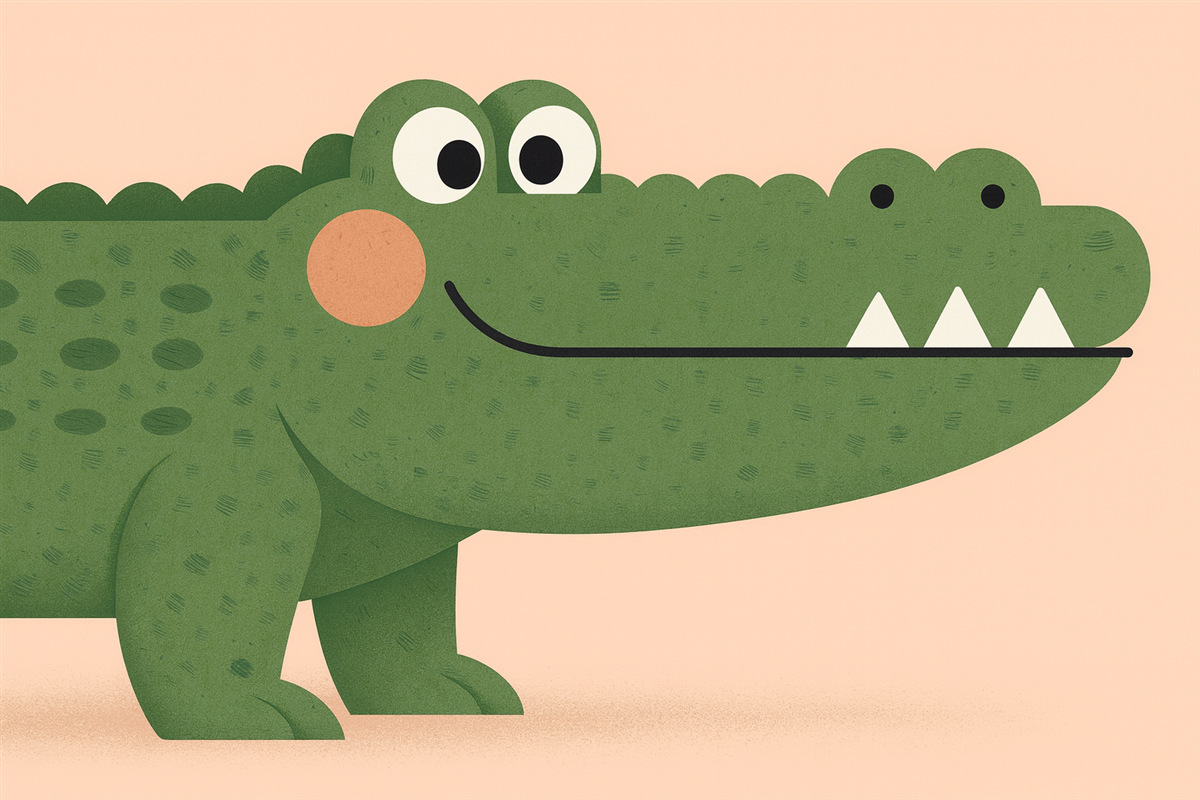 Fototapeta Zielony aligator.