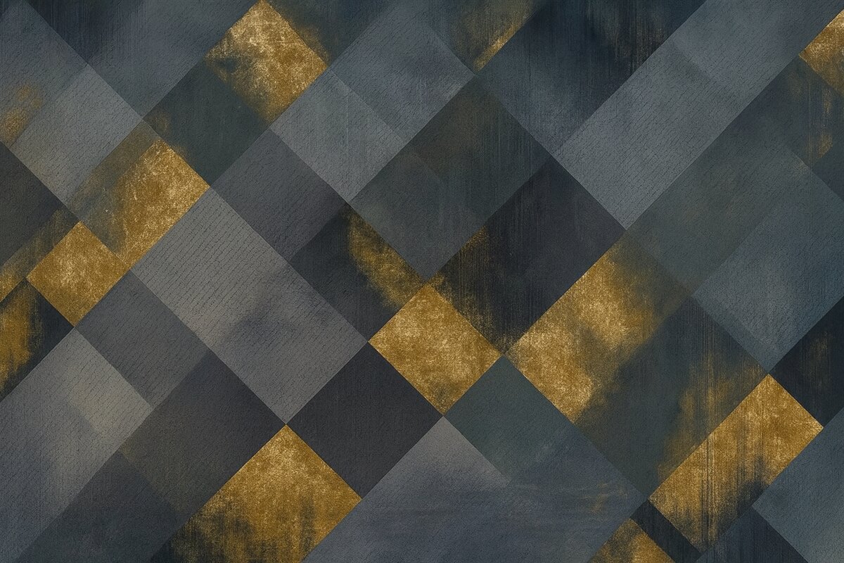 Fototapeta nowoczesna geometria w eleganckim stylu z granatowym akcentem