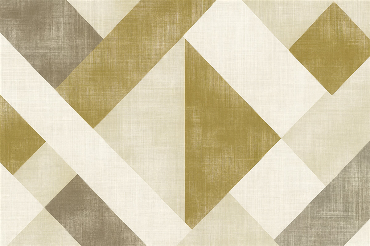 Fototapeta Wsp współczesny geometryczny wzór tapety z pokrywającymi się figurami w subtelnych tonacjach beżu, oliwkowego i taupe.