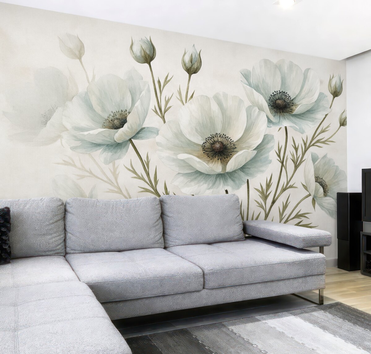 Fototapeta Białe kwiaty są spore.