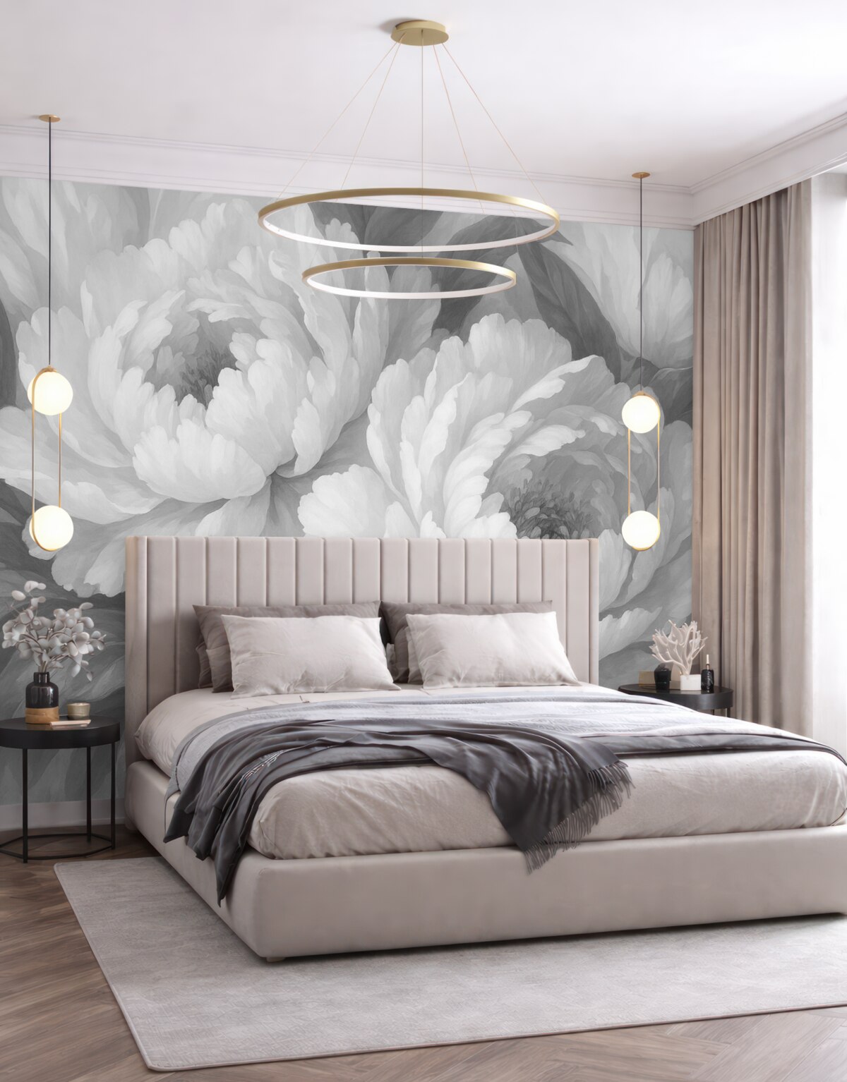 Fototapeta Piwonie w odmianie monochromatycznej.