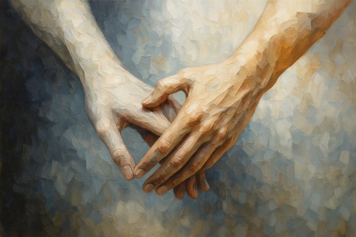 Fototapeta Obraz nawiązujący do dłoni.