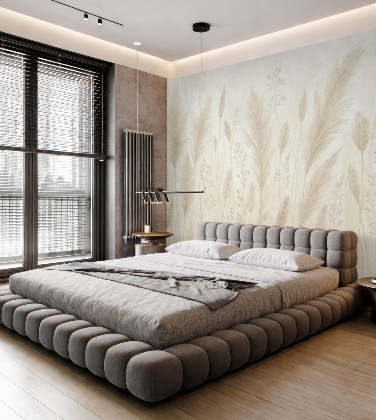 Fototapeta Subtelne dzikie kwiaty i kłosy w łagodnych pastelowych odcieniach.