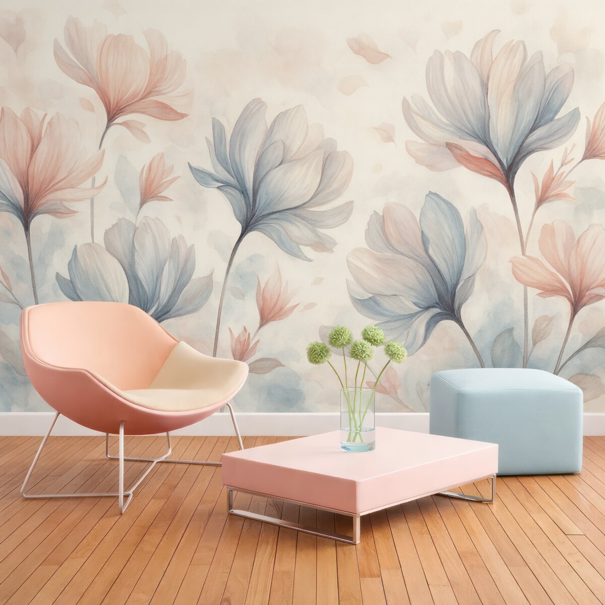 Fototapeta Kwiaty polne w stonowanych odcieniach.