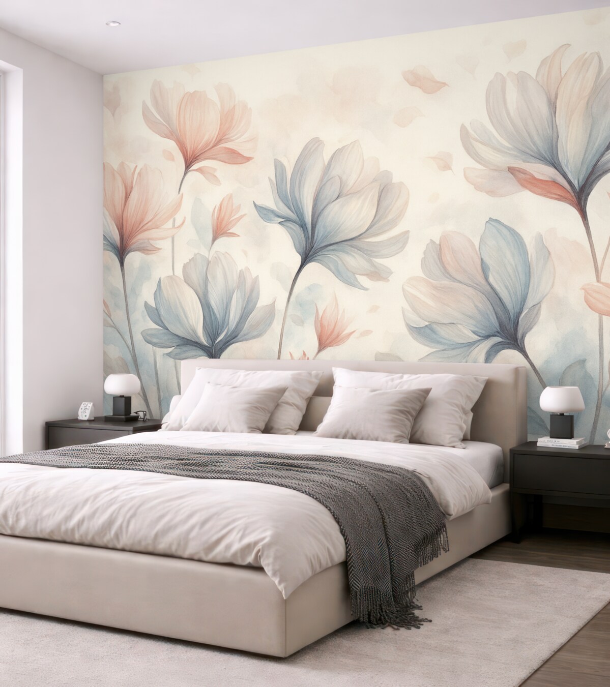 Fototapeta Kwiaty polne w stonowanych odcieniach.