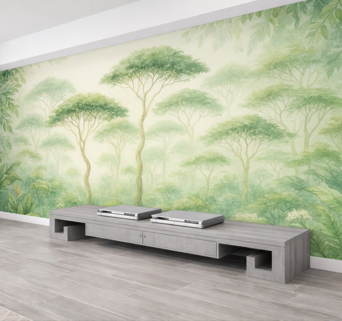 Fototapeta Las tropikalny z zajączkiem.