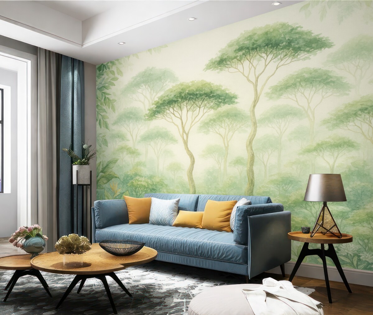 Fototapeta Las tropikalny z zajączkiem.