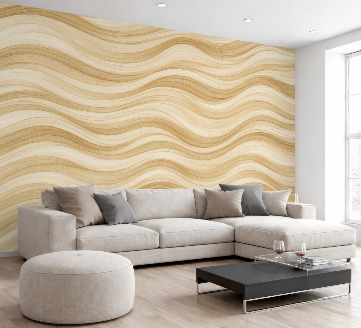 Fototapeta Gładkie faliste piony.