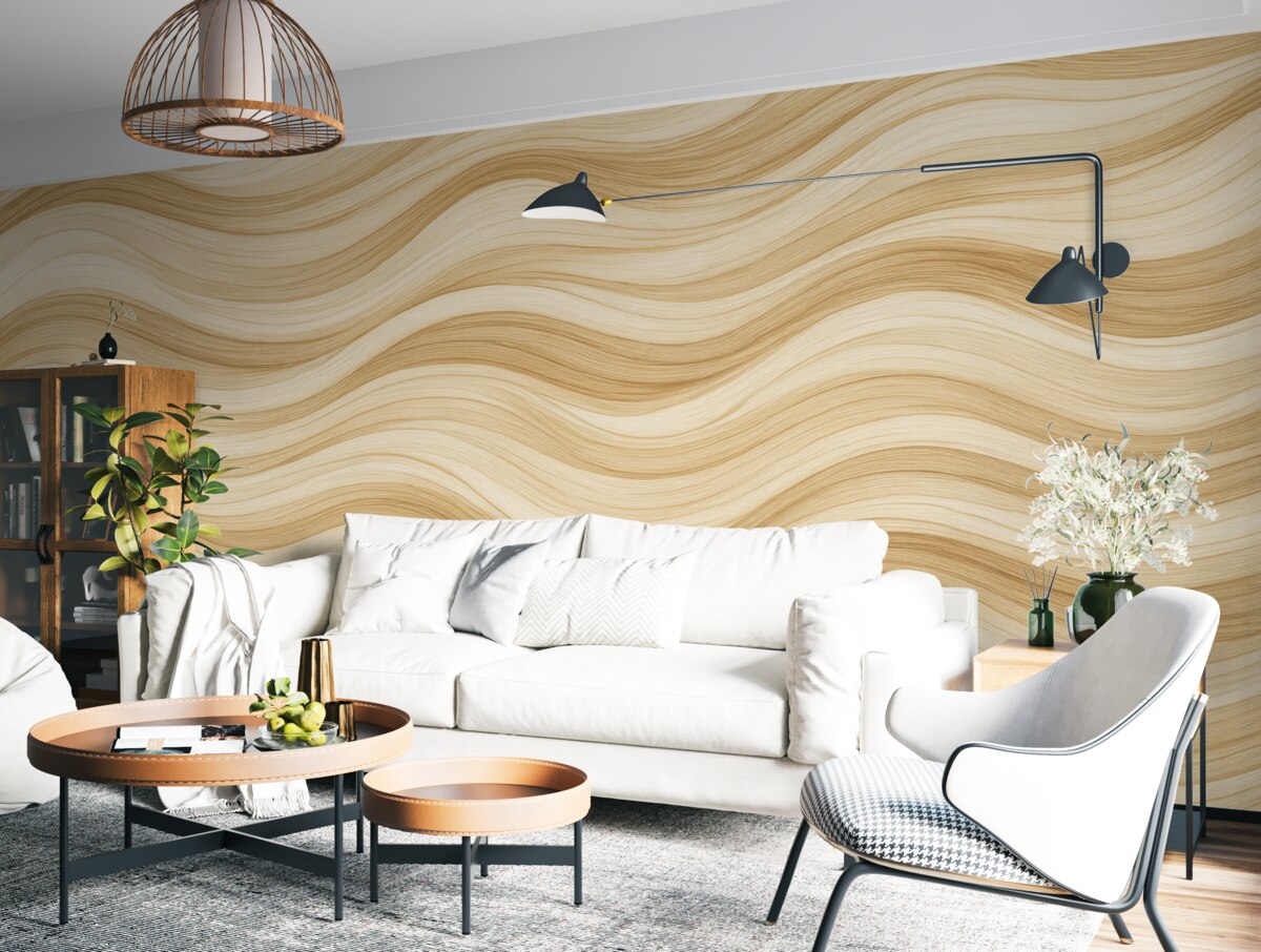 Fototapeta Gładkie faliste piony.