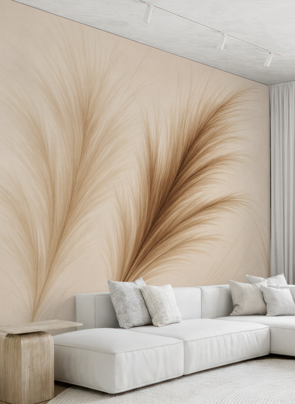 Fototapeta Narysowane eleganckie kłosy zboża.