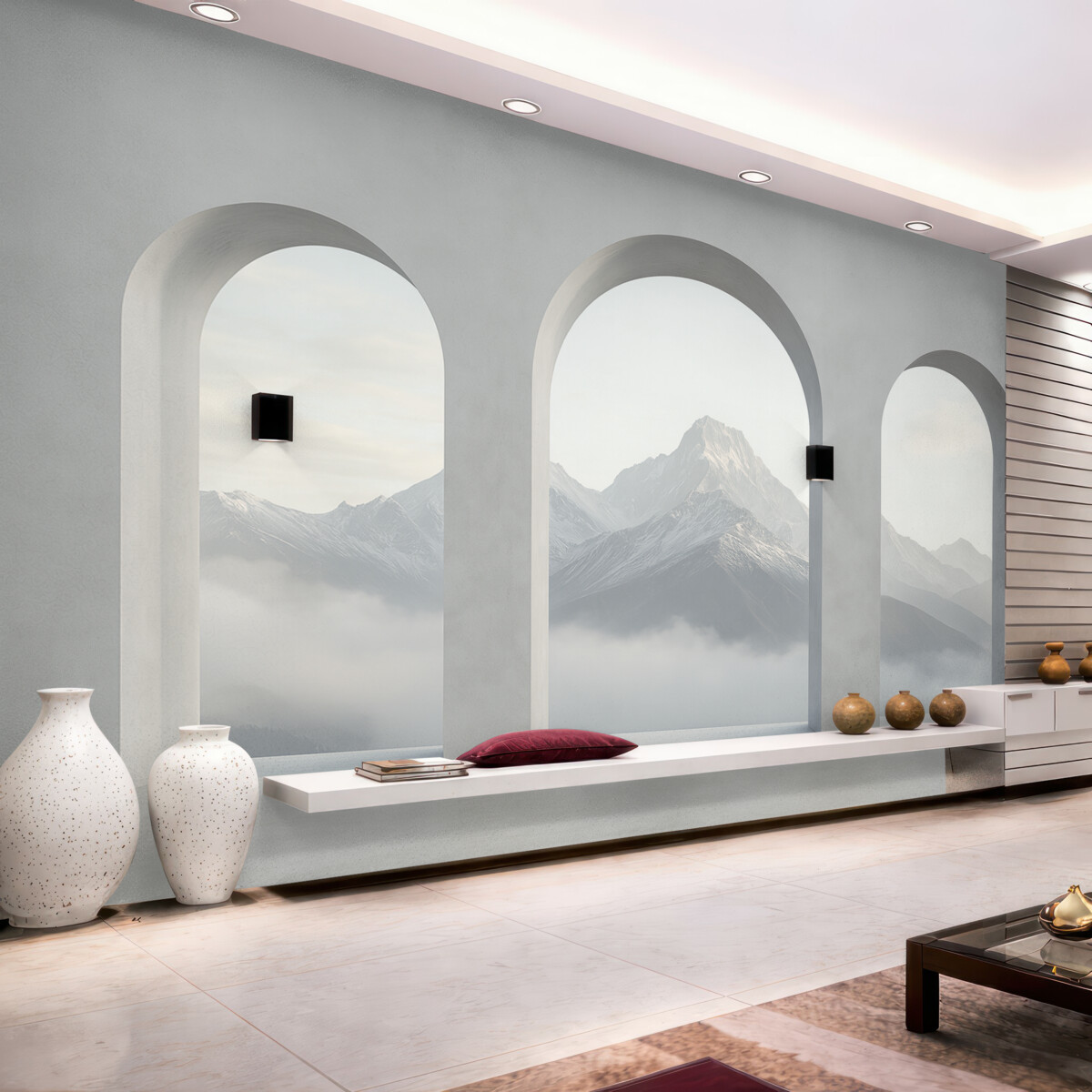 Fototapeta Jasny widok za łukiem.