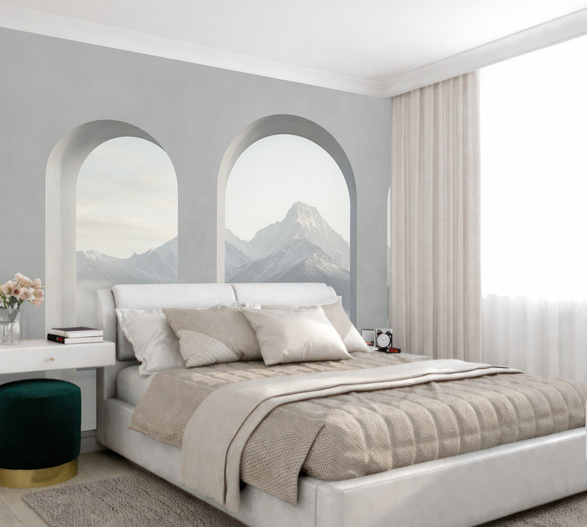 Fototapeta Jasny widok za łukiem.