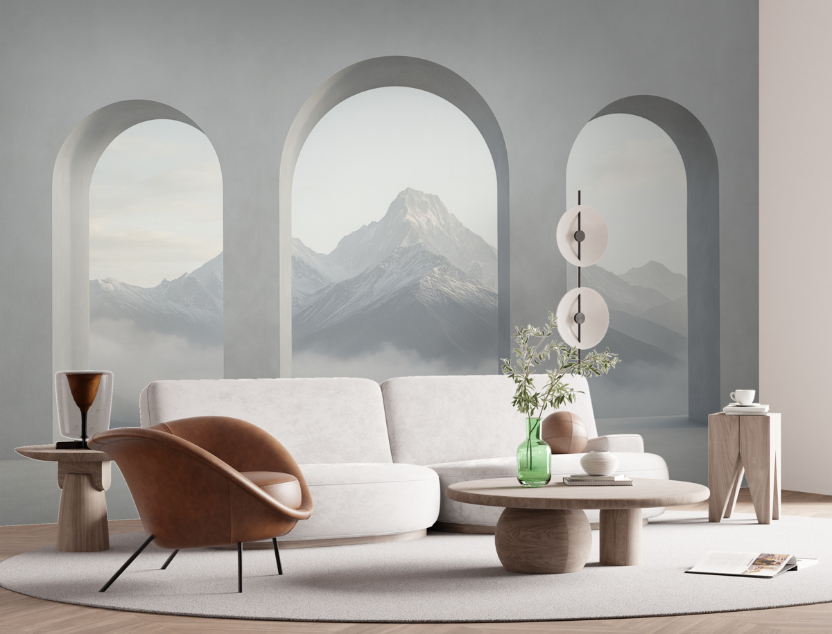 Fototapeta Jasny widok za łukiem.