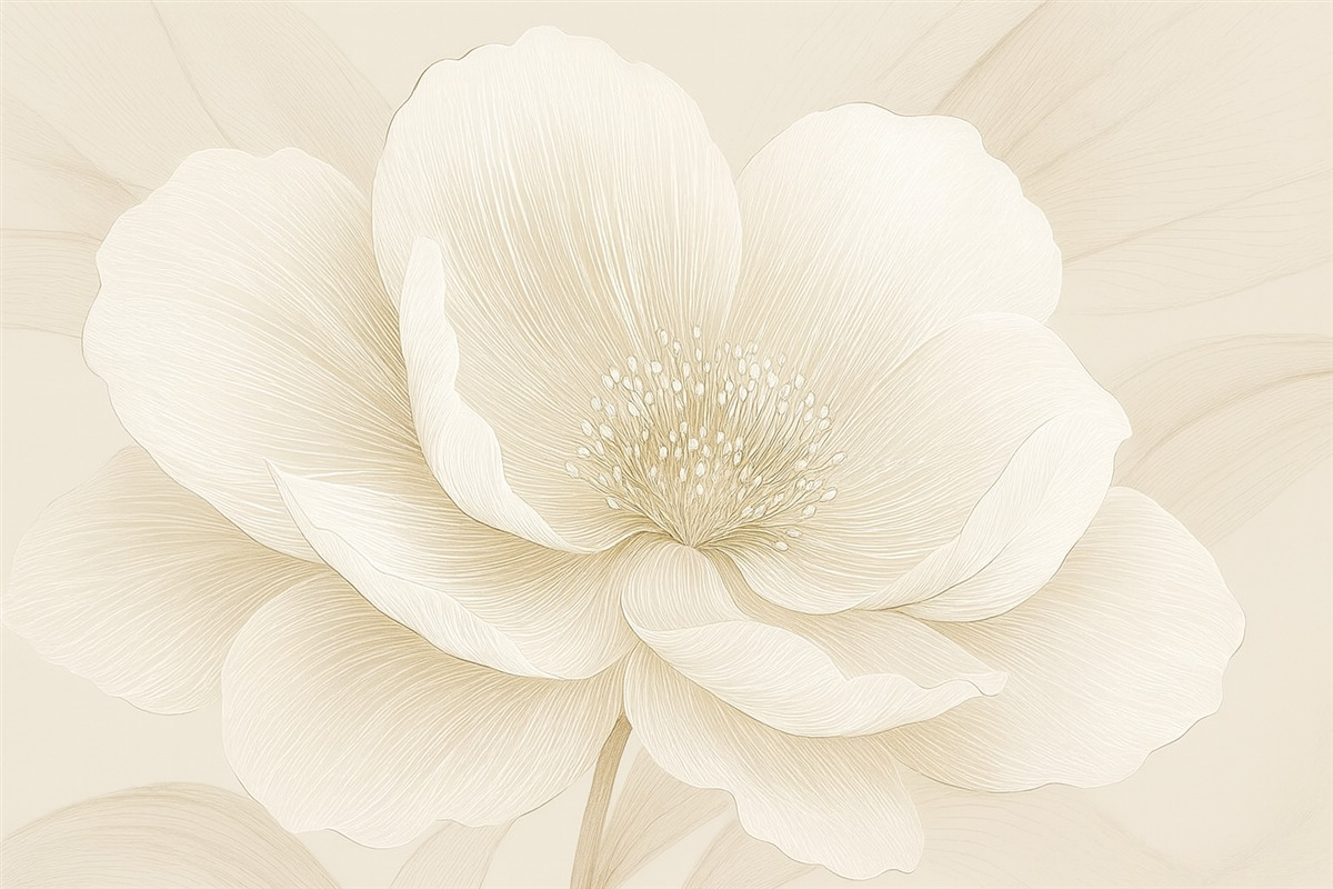 Fototapeta Zmalowany wielki kwiat.