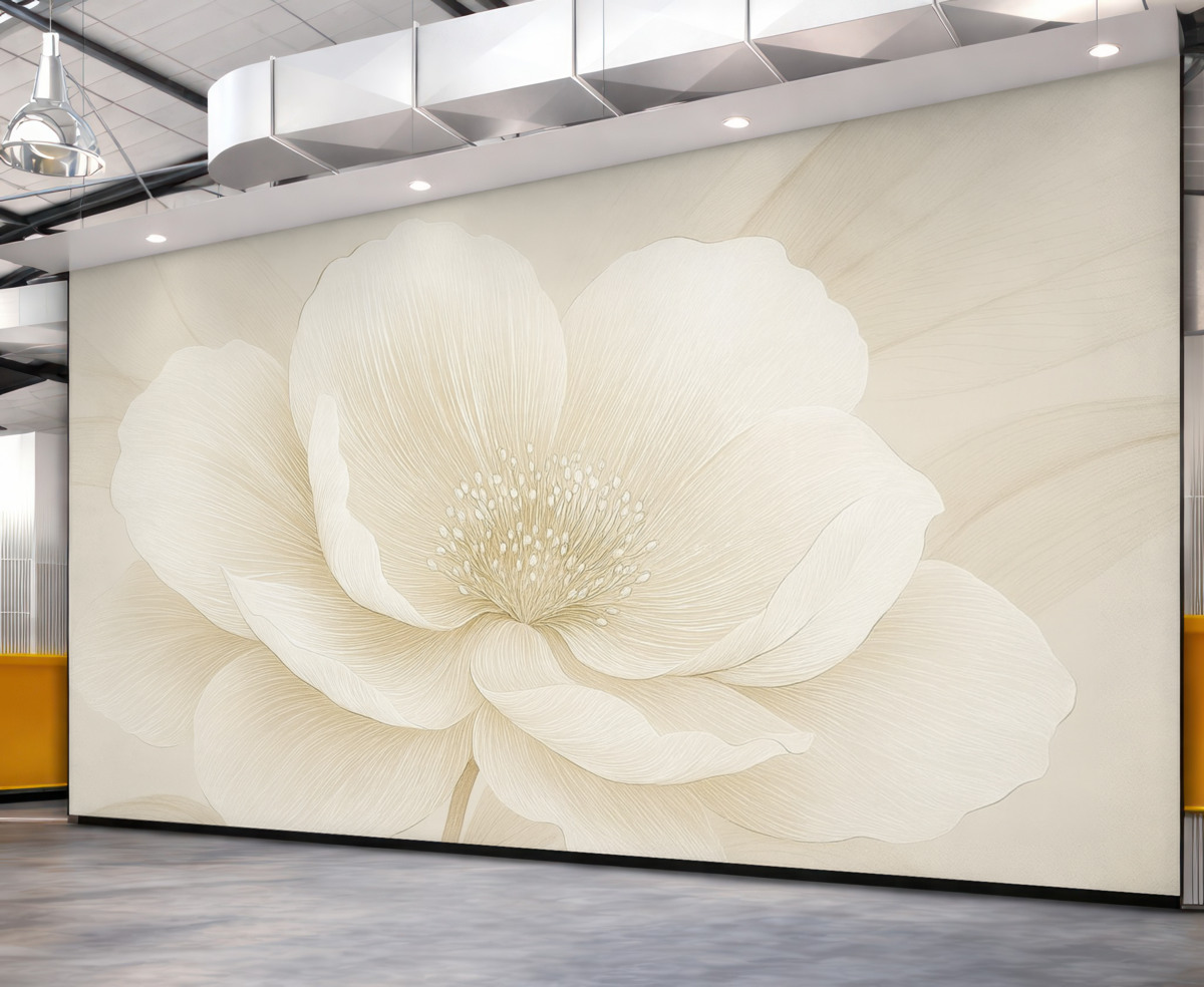 Fototapeta Zmalowany wielki kwiat.