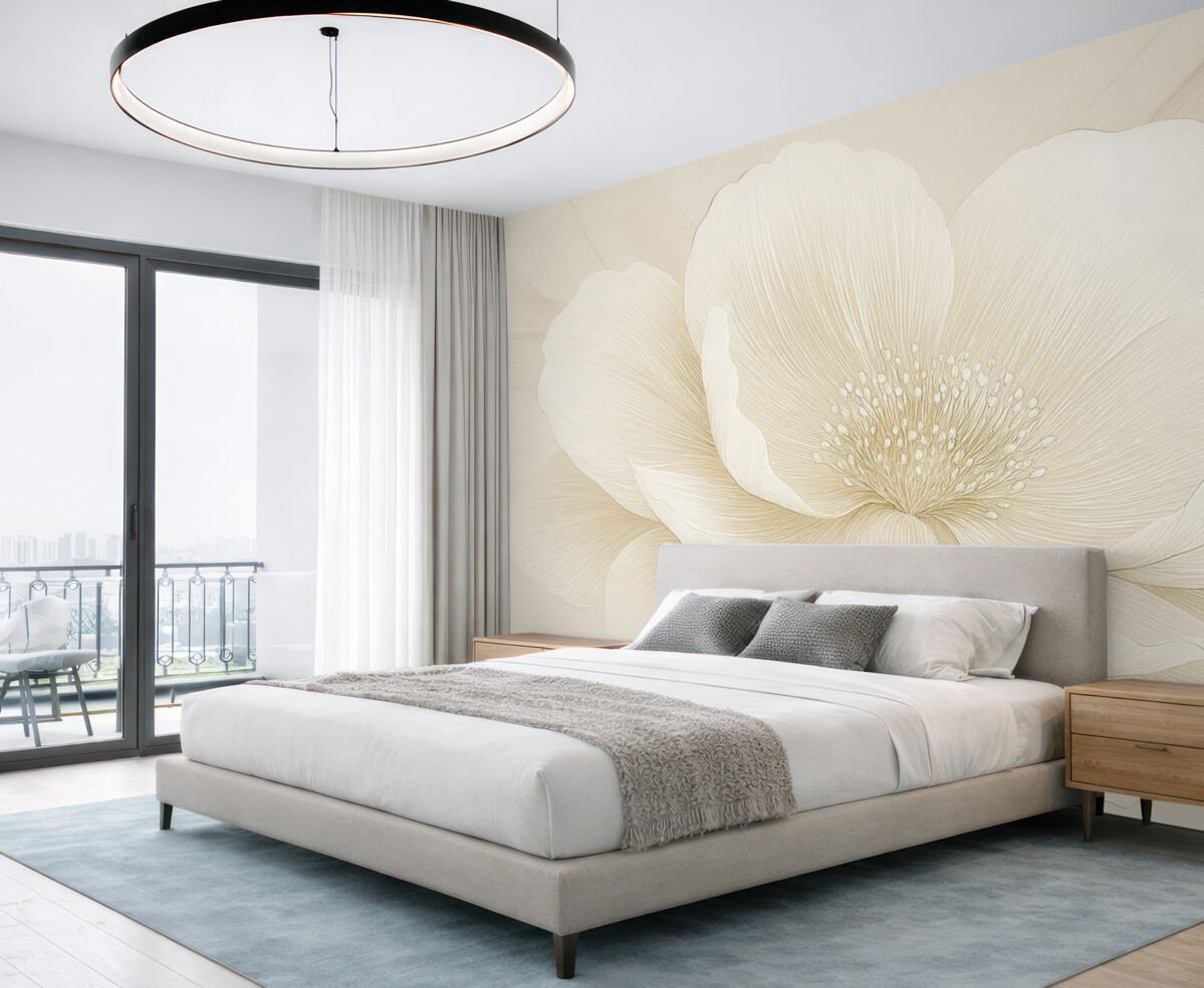 Fototapeta Zmalowany wielki kwiat.