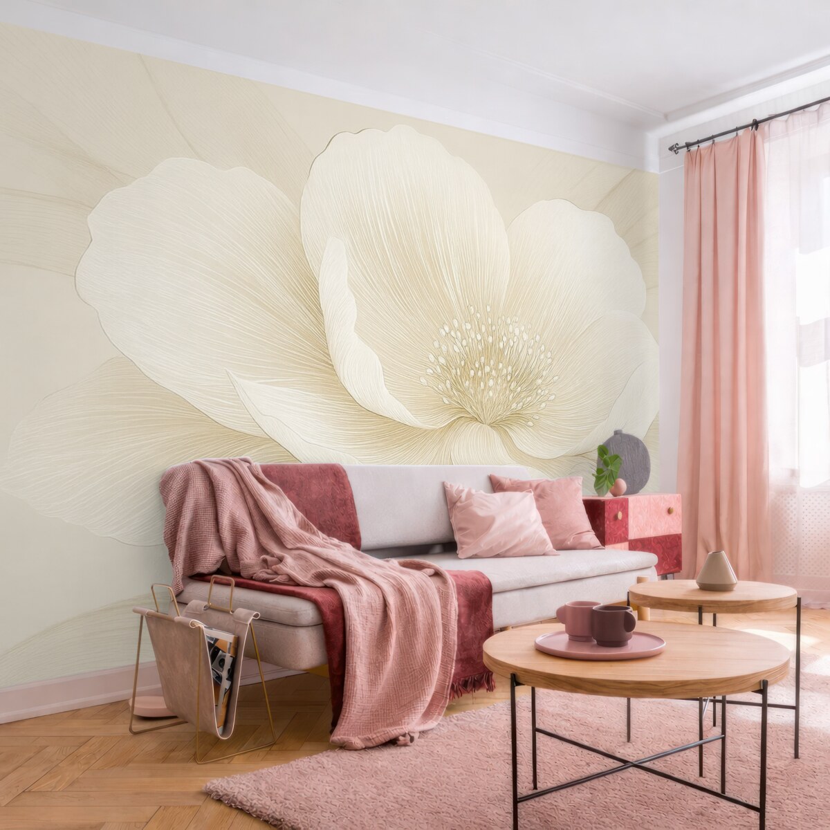 Fototapeta Zmalowany wielki kwiat.