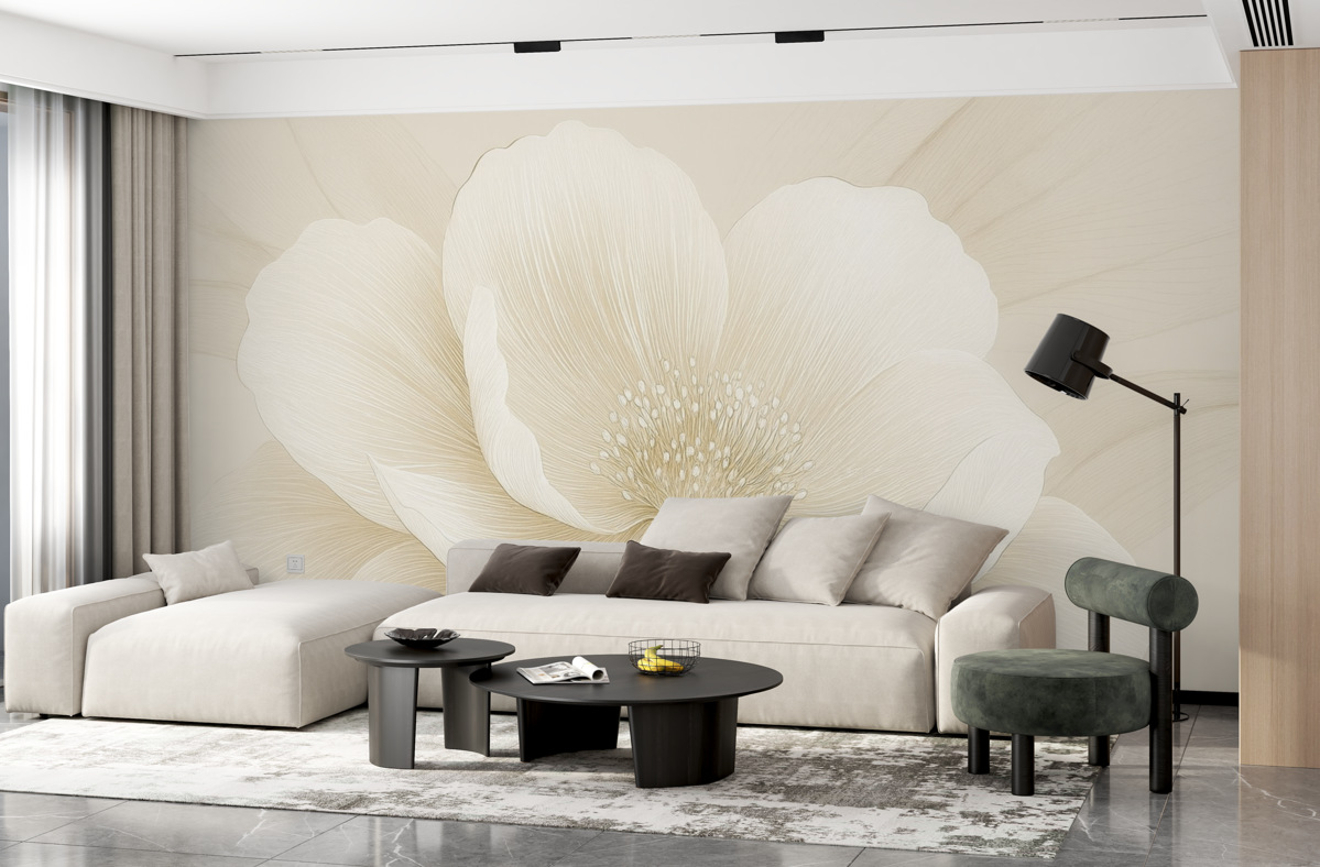 Fototapeta Zmalowany wielki kwiat.