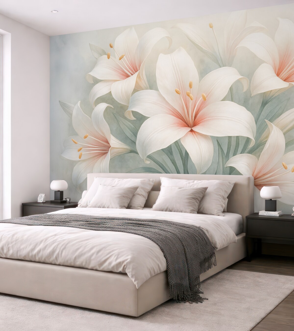 Fototapeta Wspaniałe lilie na nieostrym tle.