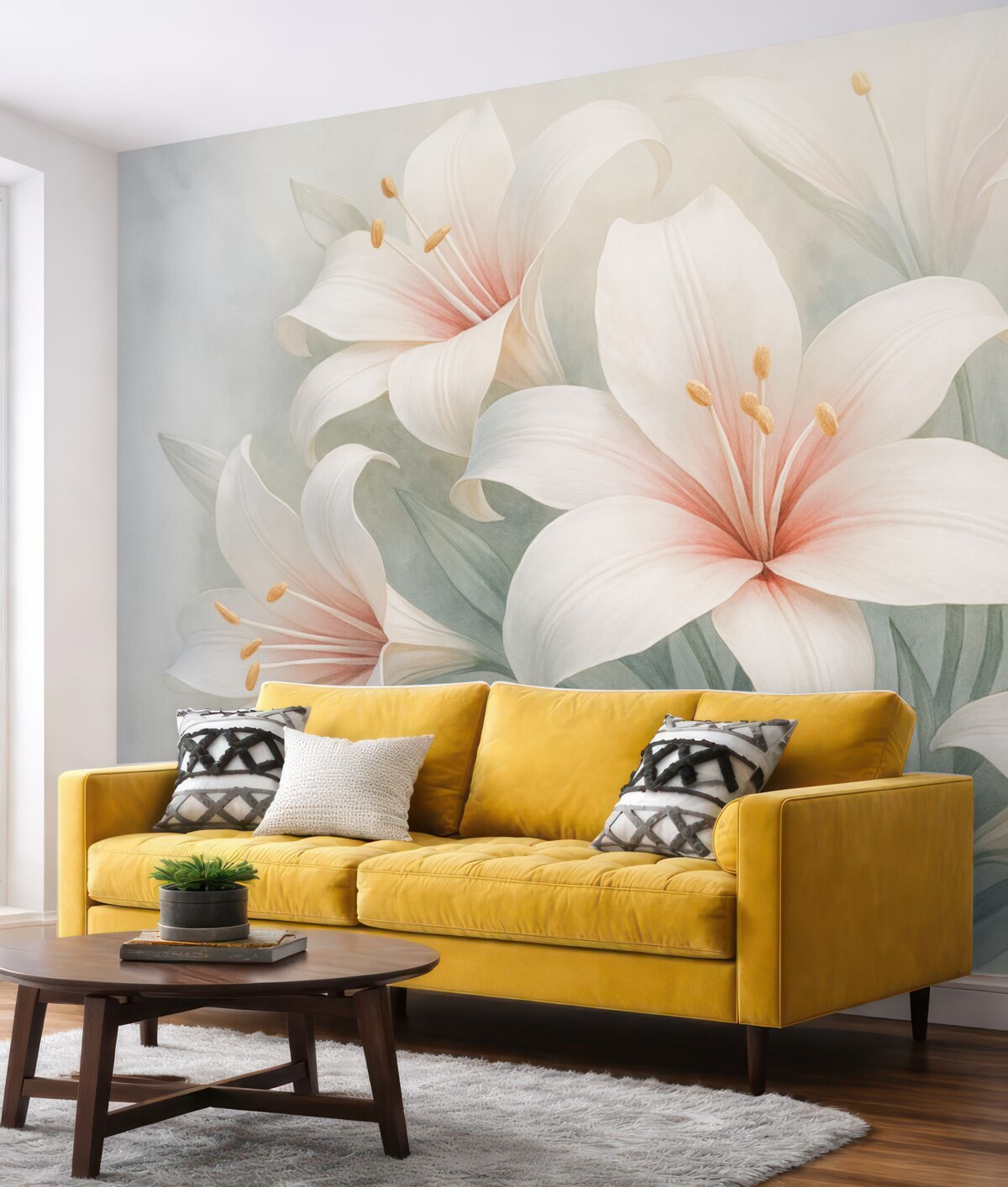 Fototapeta Wspaniałe lilie na nieostrym tle.