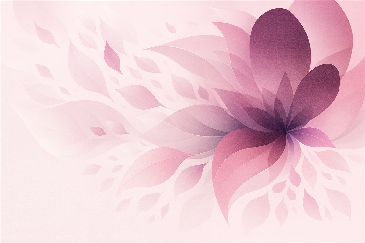 Fototapeta Namalowany jest różowy kwiat w jasnym odcieniu.