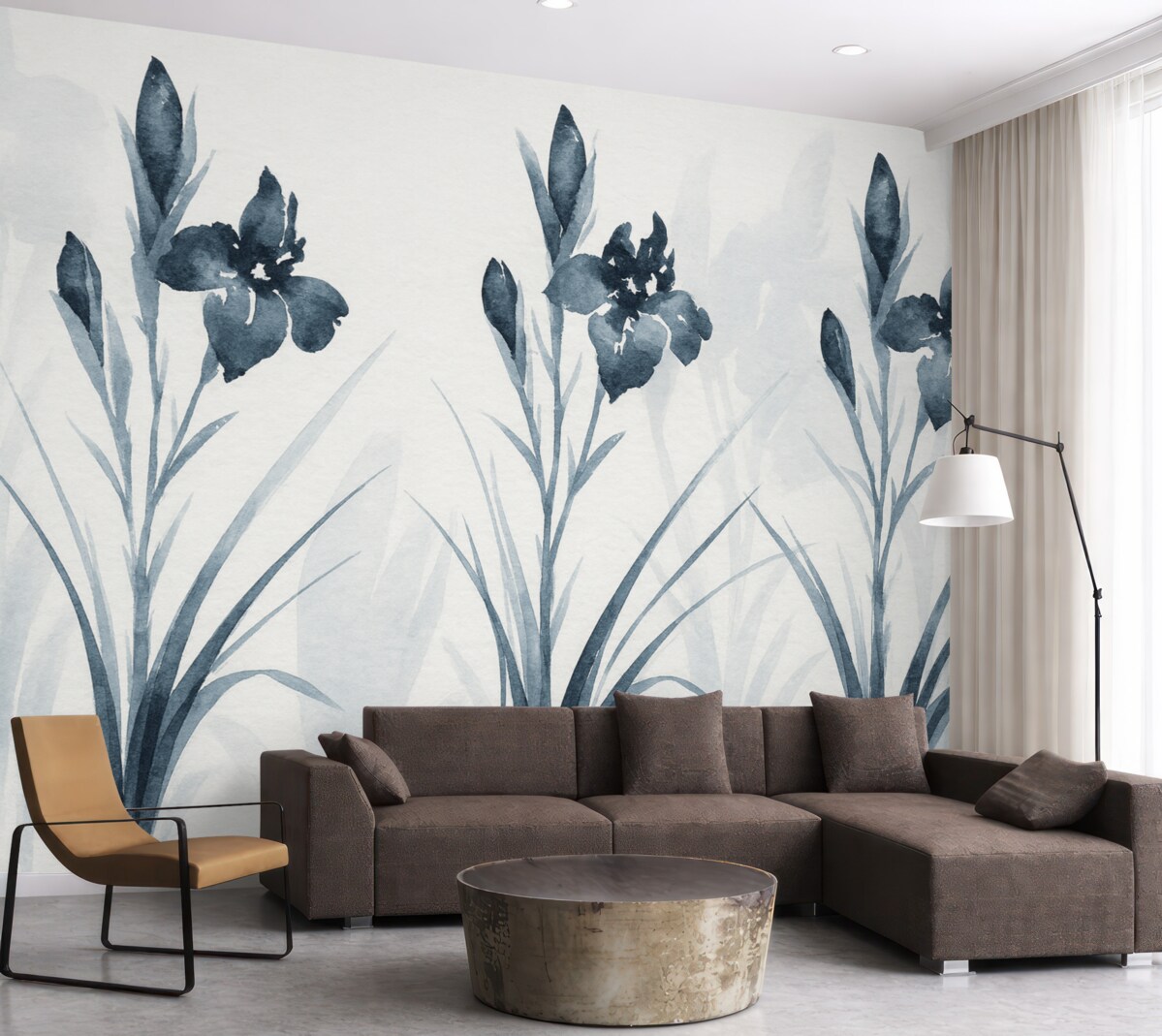 Fototapeta rozległe niebieskie irysy