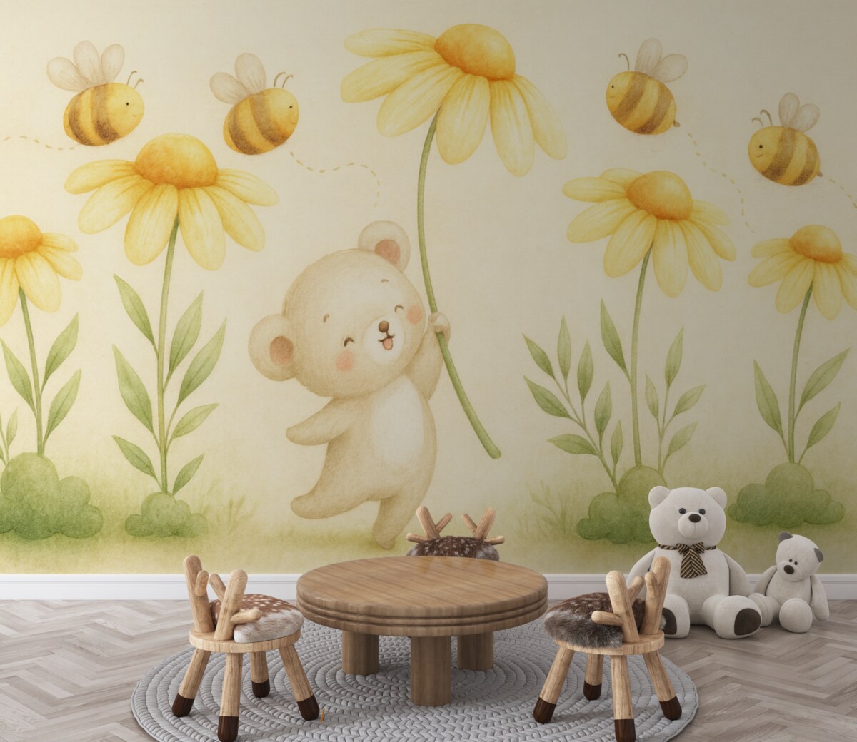 Fototapeta mysz z kwiatami stokrotek