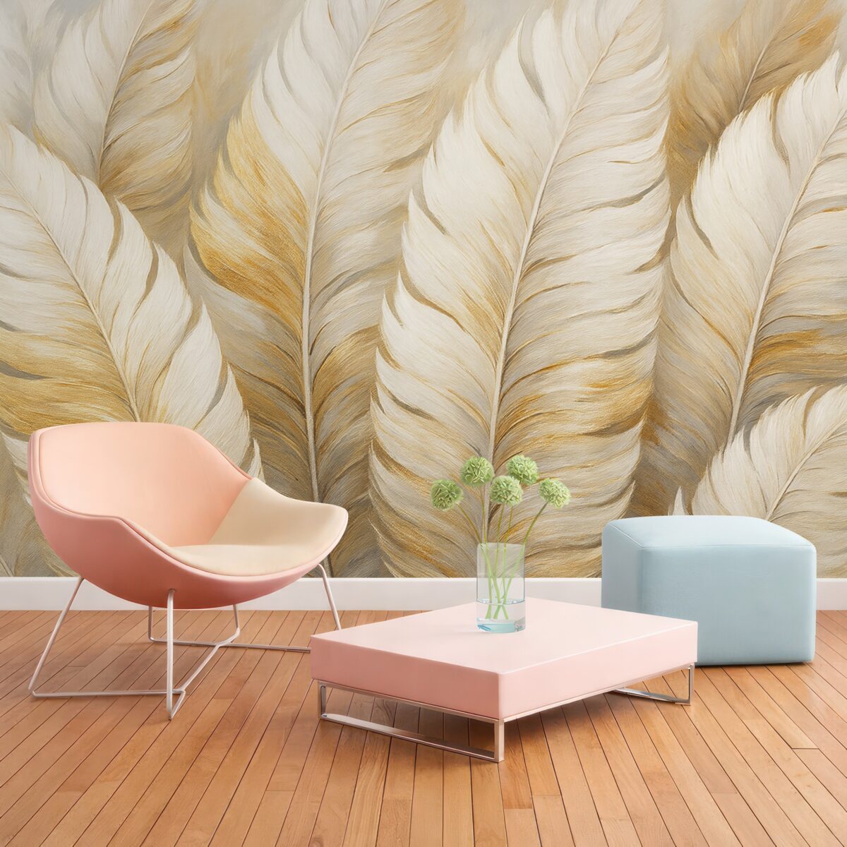 Fototapeta Abstrakcyjne beżowe wachlarze.