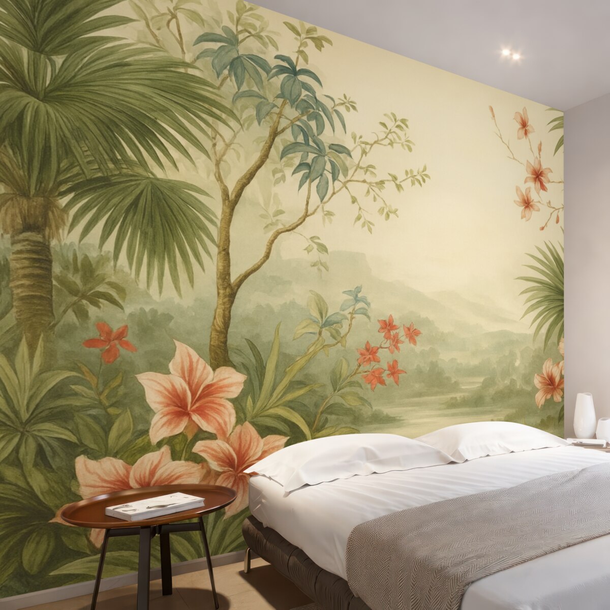 Fototapeta Akwarela naśladująca tropikalny las.