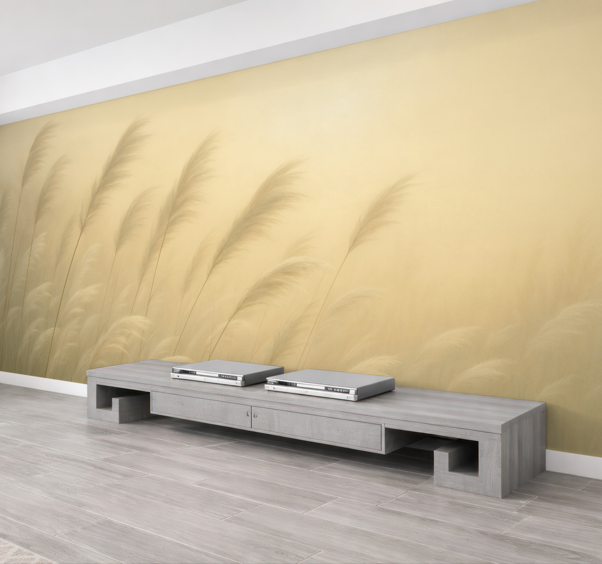 Fototapeta Wyschnięta trawa w odcieniach sepii.