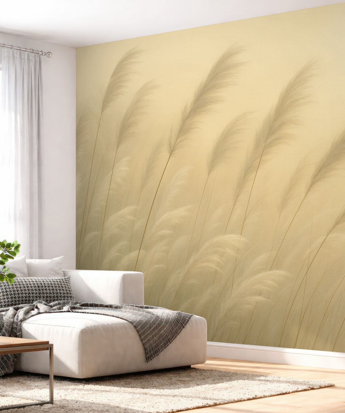 Fototapeta Wyschnięta trawa w odcieniach sepii.