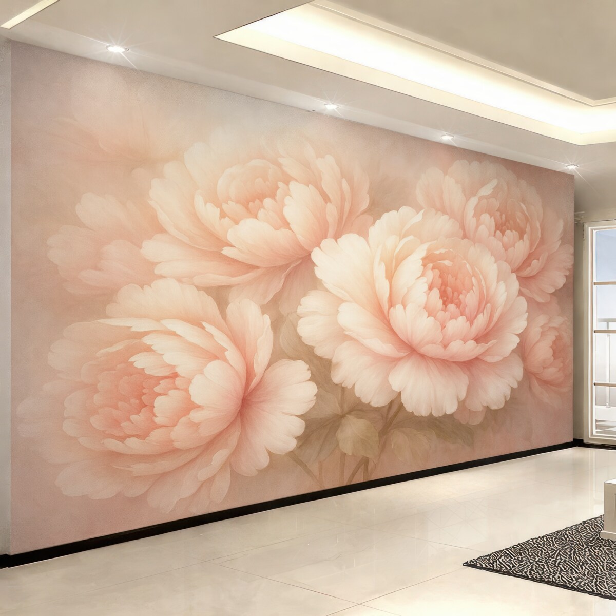 Fototapeta Wielkie piwonie w odcieniach różu.