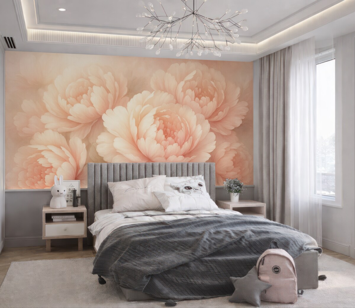 Fototapeta Wielkie piwonie w odcieniach różu.