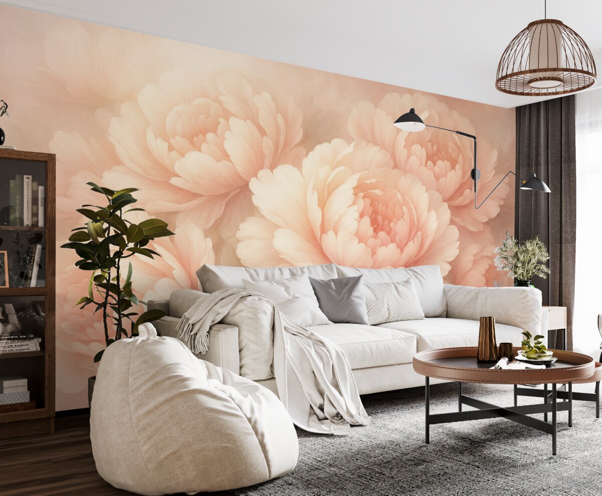 Fototapeta Wielkie piwonie w odcieniach różu.