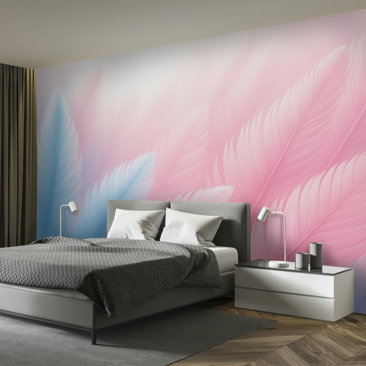 Fototapeta Pióra objętościowe.